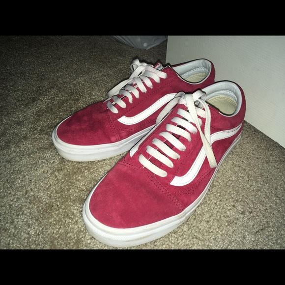 red pig suede vans
